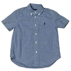 RALPH LAUREN Boys Blue Check Button Down 5